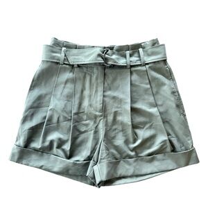 Elizabeth and James NWT High Rise Pleated Green Shorts Size 6